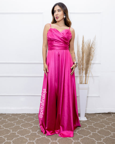 VESTIDO ALCINHA DRAPEADO RODADO